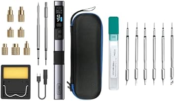 Bundle with HS02 100W Heat Set Insert Tool & Corded Soldering Iron Kit, F245 Soldering Tips