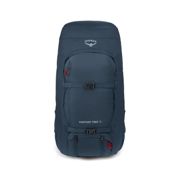 Osprey Farpoint Trek 75L Men's Travel Backpack, Muted Space Blue