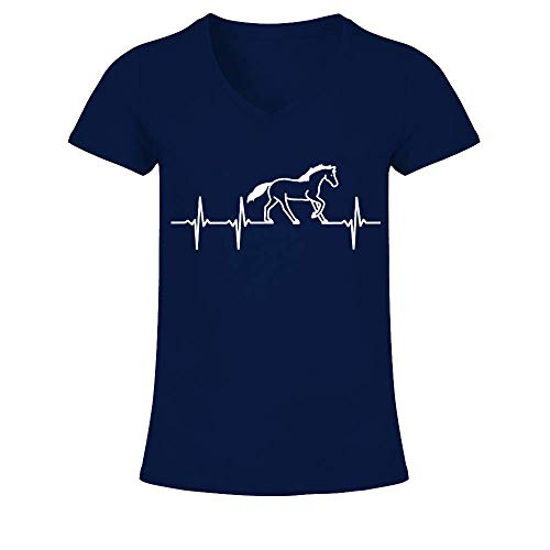 TEEZILY T-Shirt collo a V Donna Grafico