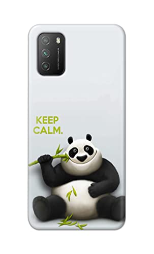 Image of PRINTFIDAA� Printed Hard Back Cover Case for Mi Poco M3 Back Cover (Cartoon Panda) -2808