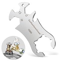 Gasflaschenschlüssel Edelstahl, Multi Funktion Gasflaschen Schlüssel, Gasregler Schlüssel mit integriertem Flaschenöffner,Outdoor Gas Schlüssel