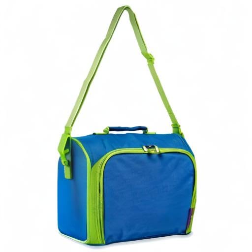 Image of J World New York Casey Kids Lunch Bag. Cute Insulated Lunch-Box for Boys Girls, Blue, 9.5 X 10 X 3.5 inch (H X W X D) inch