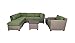 TK Classics Florence Seating 8 Piece Outdoor Wicker Patio Furniture Set, Cilantro