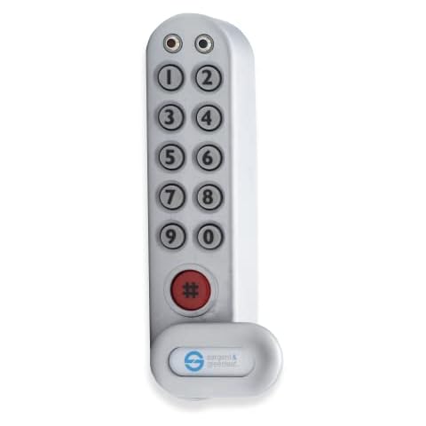 Sargent & Greenleaf 1300V Electronic Digital Keypad Mechanical Code Lock for Medical Carts, Cabinet, Drawers, and Lockers, Battery Included (Zinc, Vertical) Cover