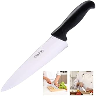 Cartini Classic Chef Knife, Stainless Steel, Black