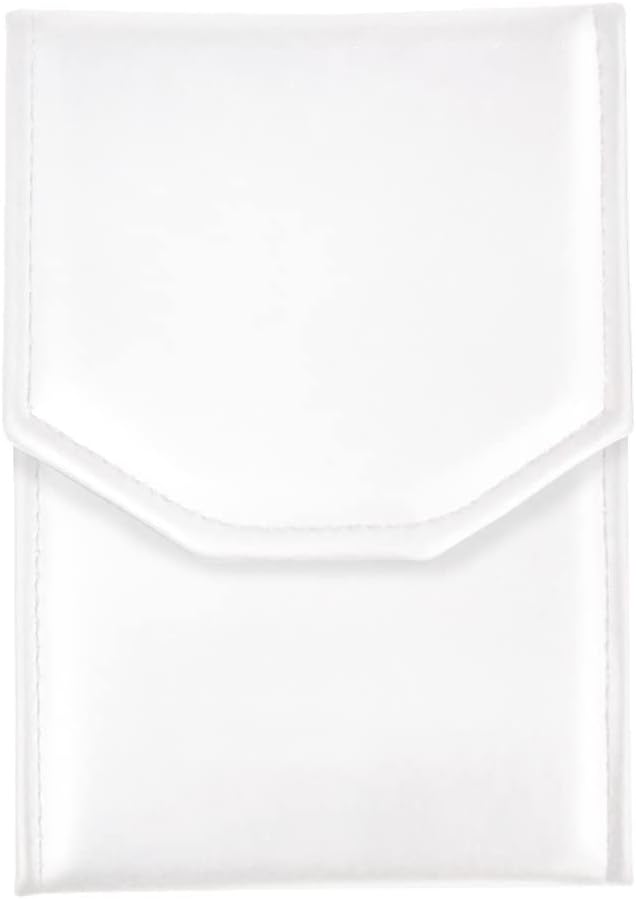 White Leatherette Jewelry Necklace Presentation Display Folder