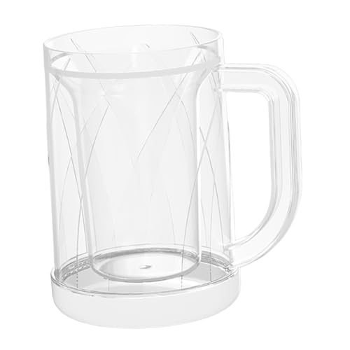 Cabilock Taza de Cerveza Congeladora Transparente de Gran Capacidad Vaso de Plástico para Bebidas Frías para Cerveza y Mantiene las Bebidas