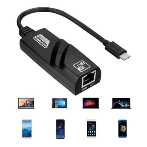 Adaptador de Rede Conversor USB 3.1 TYPE-C Para RJ45 10/100/1000 Gigabit Ethernet 1000mpbs
