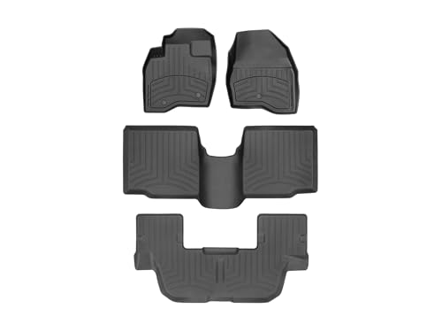WeatherTech FloorLiner HP Custom Fit Floor Mats for Ford Explorer Full Set (449811IM-44359-2-3IM), Black