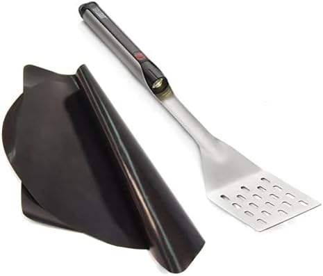 Grill Light Grill Spatula & Grilling Mats Gift Set | Restaurant Grade Stainless Steel | LED Light to Grill in The Dark | Waterproof & Dishwasher Safe | Camping Barbecue Grilling Spatula
