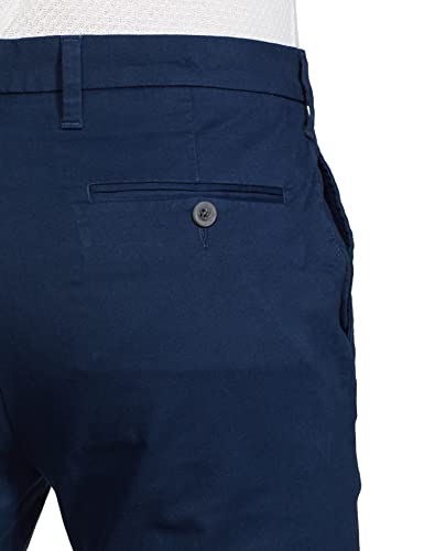 Image of Marks & Spencer Mens Solid Mid Rise Slim Fit Chinos