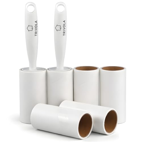 TRIVOLA Extra Sticky Pet Hair Lint Roller - 2 Handles & 6 Refills