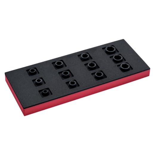 Foam con vasos 1/2 organizador de espuma para doce llaves de carraca