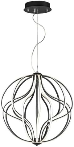 ET2 Aura-104W 1 LED Pendant-24 Inches Wide by 26 inches high-Black Finish