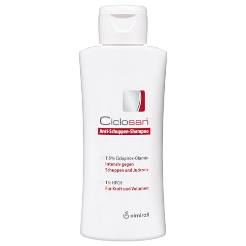 Ciclosan Anti-Schuppen-Shampoo, intensiv wirksam mit Antischuppenwirkstoff Ciclopirox-Olamin + HPCH, bekämpft hartnäckige Schuppen, Rötungen und Juckreiz, 100 ml