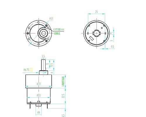 Moteur de réduction électrique réversible à couple élevé JGB37-520