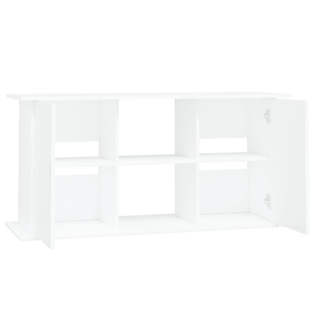 IKAYAA Mueble para Acuario de MDF 121 x 41 x 58 cm Soporte para Acuario Soporte para Tanque de Reptiles con Gabinete de Almacenamiento para Salón, Oficina, Recepción, Blanco