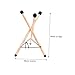 LIOOBO Tongue Drum Stand Tripod Wooden Base Steel Construction Non-slip Adjustable Rope Folding for Storage