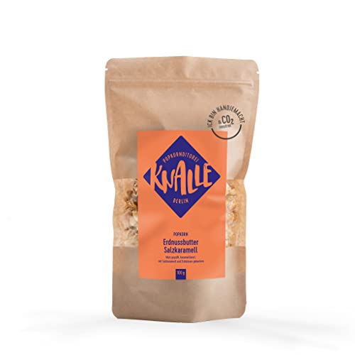 Popkornditorei Knalle GmbH Popkorn mit Salzkaramell Geschmack und Erdnussbutter - süß und knusprig - Kino Snacks » Popcorn besser als im Kino « Karamell Süßigkeit 100 g Cover
