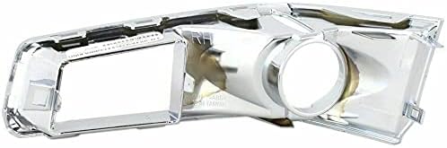 DAT AUTO PARTS Front Right Passenger Side Fog Light Bezel Cover Trim Molding Bumper Insert Replacement for 2008-2013 Cadillac CTS Silver Chrome Smooth Plastic GM1039112 15904575