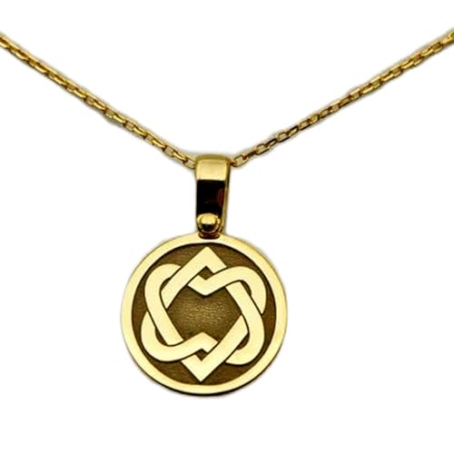 Collier pendentif pièce gravée nœud cœur LK_PNDN_0749 à porter au quotidien pour un style moderne