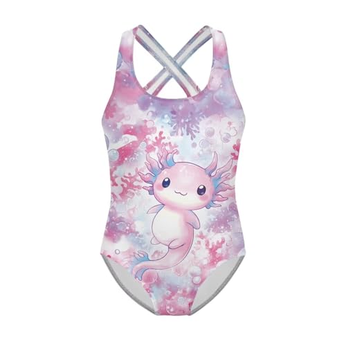 Kids Stretchy Swimsuits for Girls One-Piece Bathing Suits Elastic Sport Beach Swimwear - Light, Quick-Dry, Skin-Friendly