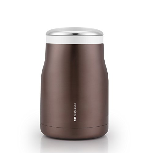 AKS Vacuum Insulated Stainless Steel Food Jar Soup Thermos, 16 Oz with a