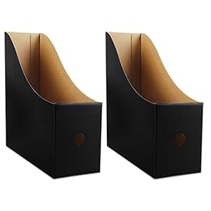 Black Magazine Holde (2 Pack), Magazine File Holder for Home, Office, Desk, 10.6” H×10.2” L ×3.5”W Magazine Storage Box