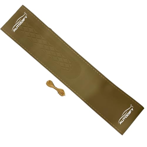 Image of Beige Leather Steering Wheel Cover Universal Fit, Anti-Slip, Breathable, Comfortable Grip, Durable & Stylish for Cars Easy Install, Long-Lasting Protection,Non-SlipDesign.