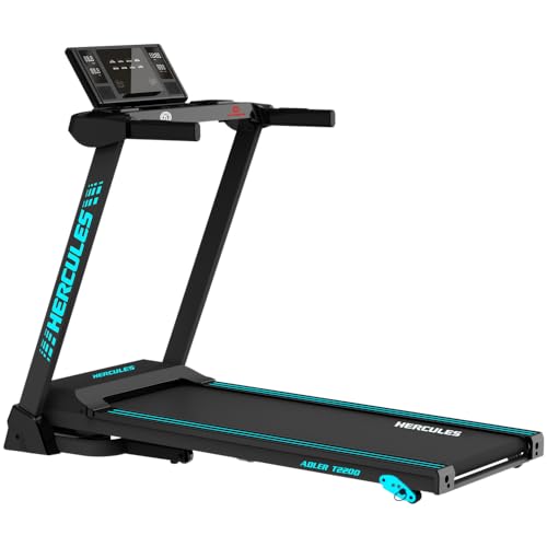 Image of Hercules Fitness T2200 1.5 /3.0 HP Peak BLDC Motorized Foldable Treadmill | 3 Level Manual Incline | Bluetooth MP3 Player Available | Max Speed 16 Km /Hr | Max User Weight 110 Kg