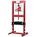 6 Ton Hydraulic Shop Press, H-Frame, 4-Hold Adjustable Height, with Movable Plates and Dust Cover, for Garage or Professional Users, Red