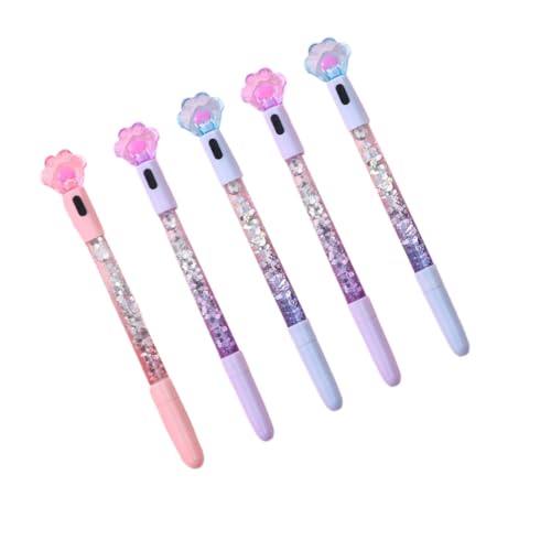SHOWERORO 5pcs Bolígrafos Gel Luminiscentes con Garra de Gato