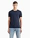 Armani Exchange Men's Solid Colored Basic Pima Crew Neck, Navy, Small
