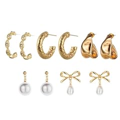 Hammer pattern earring combination