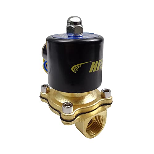 Hfs (R) 12V Dc Electric Solenoid Valve Water Air Gas, Fuels N/C - 1/2In Npt Available (12V Dc 1/2In Npt) #TOP2