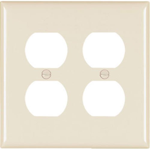 Pass & Seymour 2-Duplex Nylon Wall Plate, Light Almond