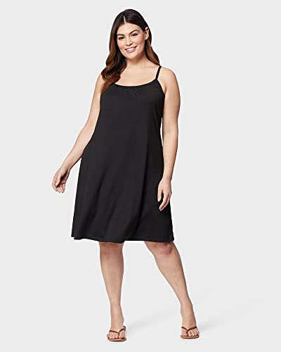 Image of 32 Degrees Women's Cool Flowy Bra Dress | with Built-in Cups | Relaxed Fit | Adjustable Spaghetti Strap