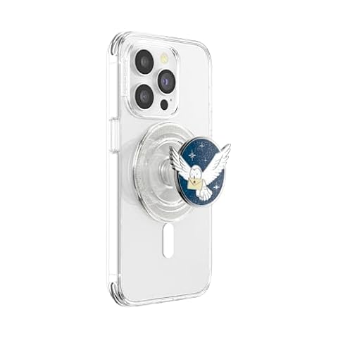 PopSockets: PopGrip Round dla MagSafe - Pierścień Adaptera do MagSafe w Zestawie - Rozkładany uchwyt i stojak do telefonów z wymiennymi krążkami PopTop - Enamel Hedwig