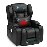 OBBOLLY Electric Ergonomic Recliner Chair, Power Recliner Chair with Massage and Heat, Modern...