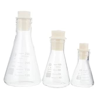 DOITOOL 3 Piezas Matraz Erlenmeyer vasos y matraces suministros ...
