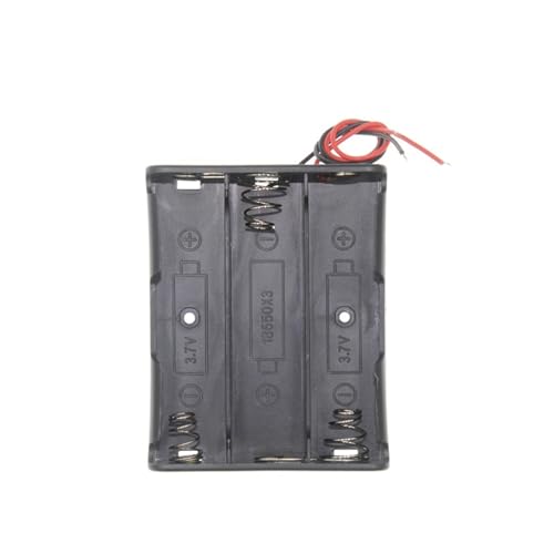 Support pile 18650 plastique noir 3 slots avec câble de connexion