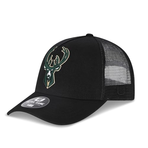 Image of Ultra Game Men's NBA Official Snap Back All Around The World Trucker Baseball Cap Hat