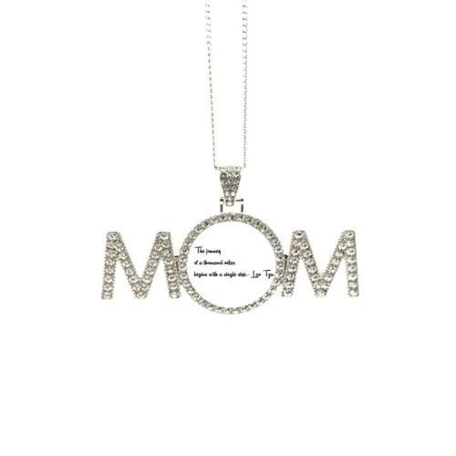 Collier citation Lao Tzu voyage pendentif pendentif gravé fête des mères maman M