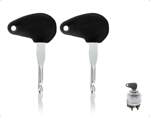 AOYEGIC 2 Piezas Juego de Llaves para Maquinaria de Construcción,Cerradura de Encendido Universal de Repuesto para Tractores,Compatible con Bosch Camión,Compatible con John Deere Camión