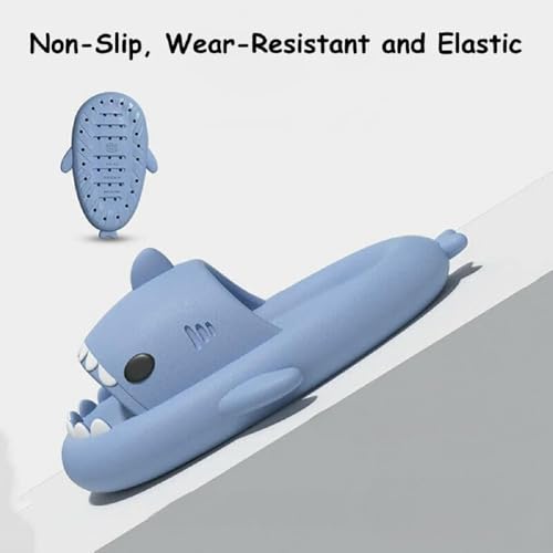 Shark Slides Cloud Slippers for Women Men, EVA Open Toe Shark Slippers Anti-Slip Quick Drying Sandals Shower Slipper4
