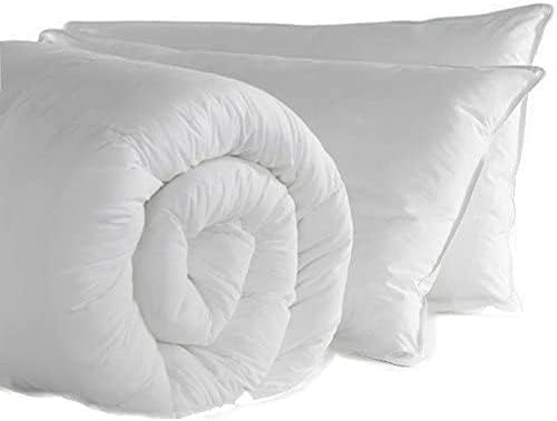 EGYPTO Soft Hollowfibre Duvet with Jumbo Pillow Set - Luxurious Warm Quilt for Home, Hotel (Single, 13.5 Tog)