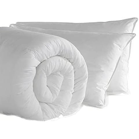 EGYPTO Soft Hollowfibre Duvet with Jumbo Pillow Set - Luxurious Warm Quilt for Home, Hotel (Double, 13.5 Tog) Cover
