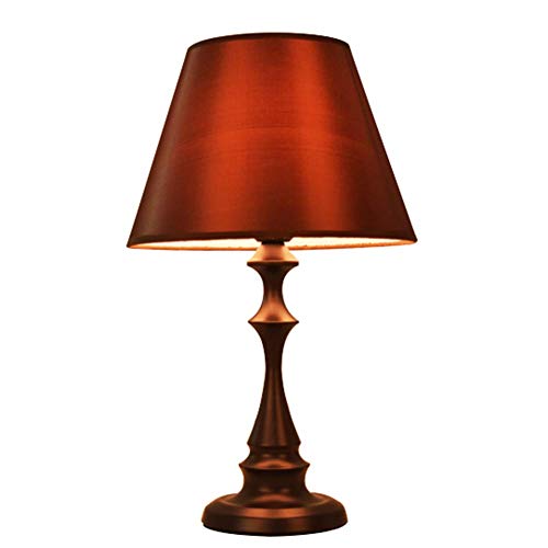 Preisvergleich Produktbild Hochzeit Tischlampe Schlafzimmer Nachttischlampe warme einfache europäische Wohnzimmer LED Lampe Studie Retro Hochzeit Tischlampe, Neue Hochzeit liefert (rot) 14 Zoll LED Birne Nachttischlampe Fixt