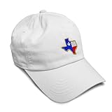 Speedy Pros Soft Baseball Hat Embroidered Dad Texas Tx Tex. Texan Flag The Lone Star Men & Ladies Cap Cotton White Design Only