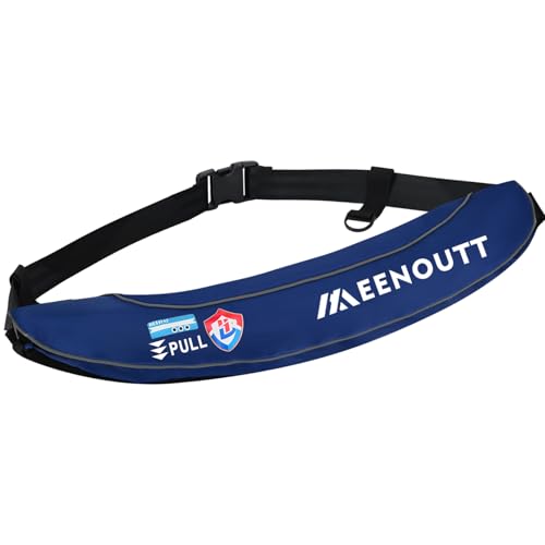Meenoutt Automatic Inflatable Belt Pack Water Sports Jacket Waist Belt PFD for SUP Paddleboarding Fishing Boating Kayaking（fit 80-330 lbs） (Blue)